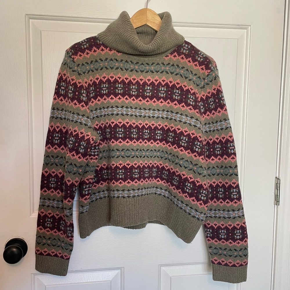 NWT Ralph Lauren Cowl Neck Fair Isle Sweater in XL
